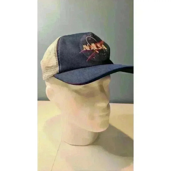Vintage NASA Trucker Hat Snapback RARE - Picture 6 of 12